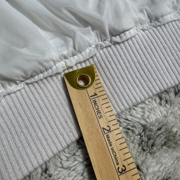 1980's Country Concepts Womens‎ Jacket Full Zip Coat Windbreaker L. White Bomber - Picture 9 of 10